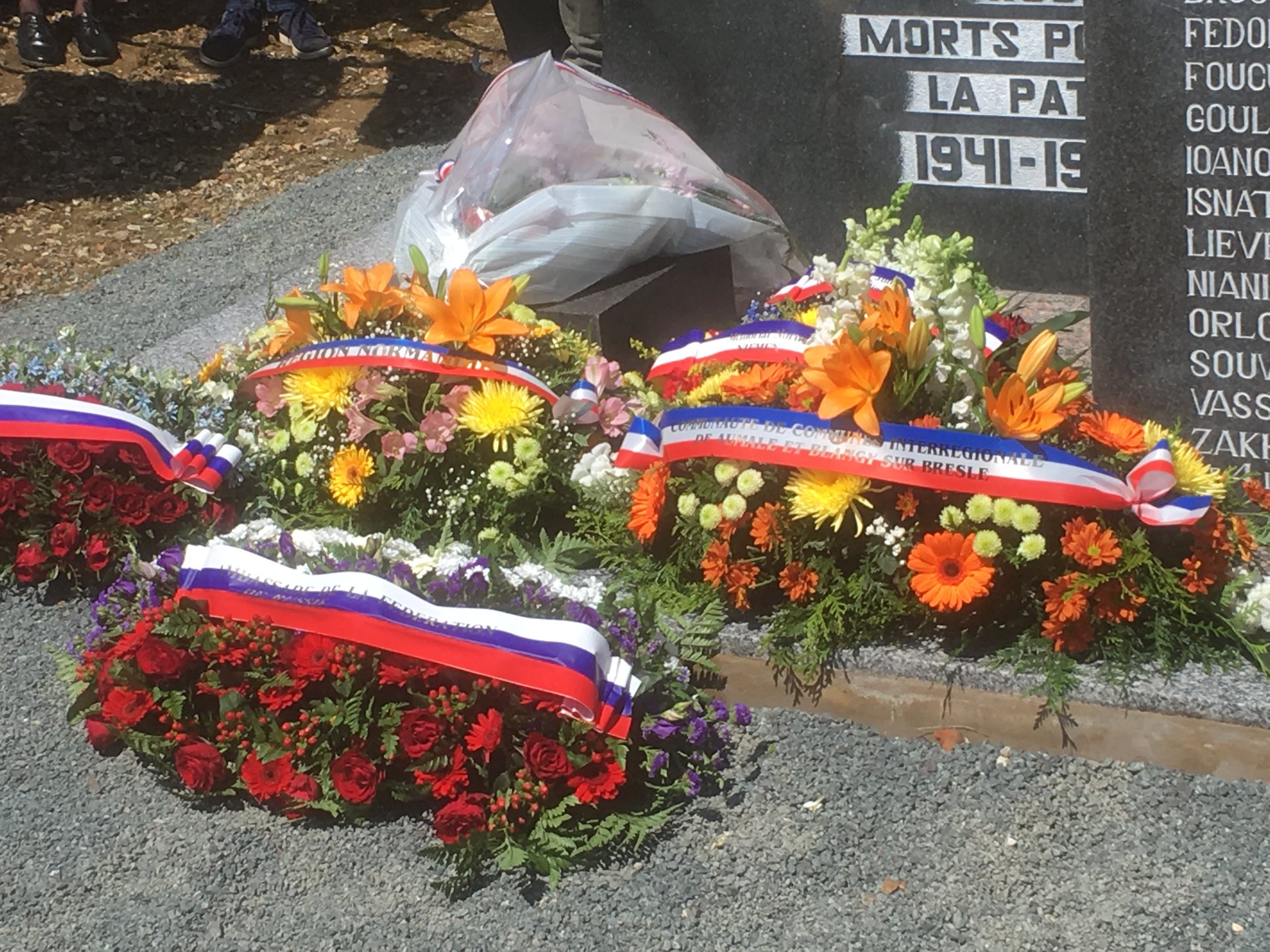 The grave at the end of the tribute ceremony