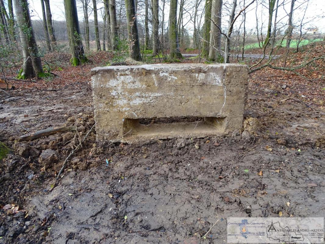 The remains of the firing bunker